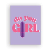 Do You Girl Naughty Greeting Card with Vibrator - Flirty Fun