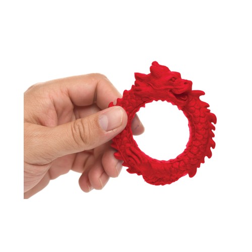 Red Dragon Silicone Cock Ring for Enhanced Pleasure