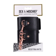 Sex & Mischief Brat Locking Cuffs for Playful Bondage