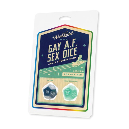 Juego de Dados Gay AF para Parejas de Hombres - Azul