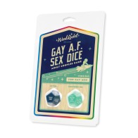 Wood Rocket Gay AF Gay Men Couples Sex Dice Game - Blue