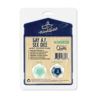 Juego de Dados Gay AF para Parejas de Hombres - Azul