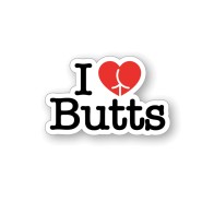 I Love Butts Enamel Pin - Fun Accessory