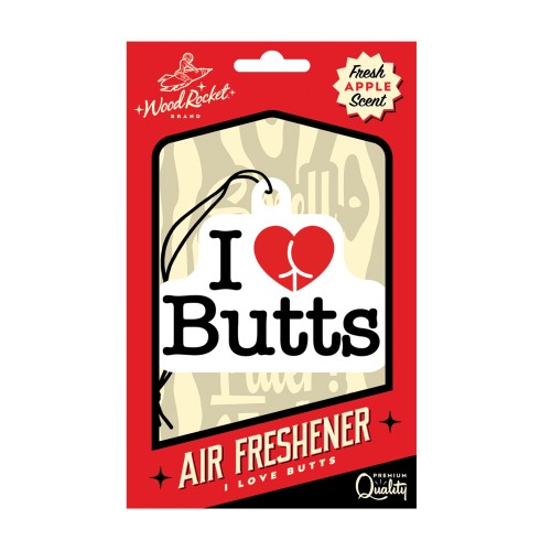 Ambientador I Love Butts Wood Rocket Manzana