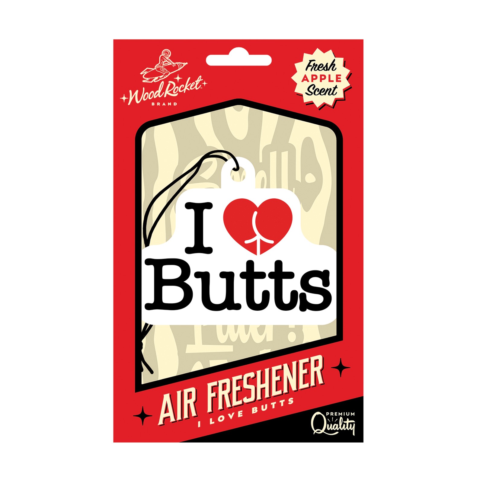 Ambientador I Love Butts Wood Rocket Manzana