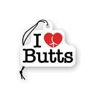 Ambientador I Love Butts Wood Rocket Manzana