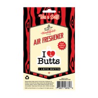 Wood Rocket I Love Butts Air Freshener Apple