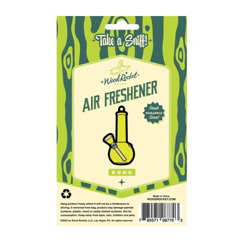 Wood Rocket Bong Air Freshener - Fresh Pineapple Scent