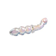 Playboy Double Glass Dildo with Anal Beads