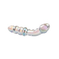 Playboy Double Glass Dildo with Anal Beads