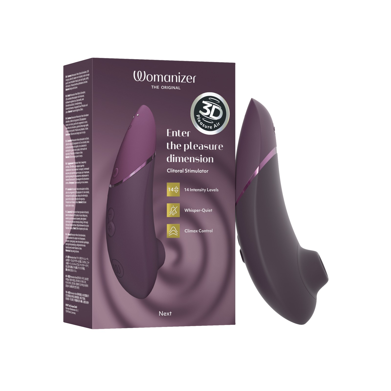 Vibrador Womanizer Next 3D Control Clímax