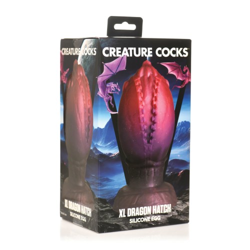 Creature Cocks Dragon Hatch Silicone Egg XL Multi Color