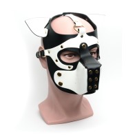 665 Bondage Pup Hood - Black/White