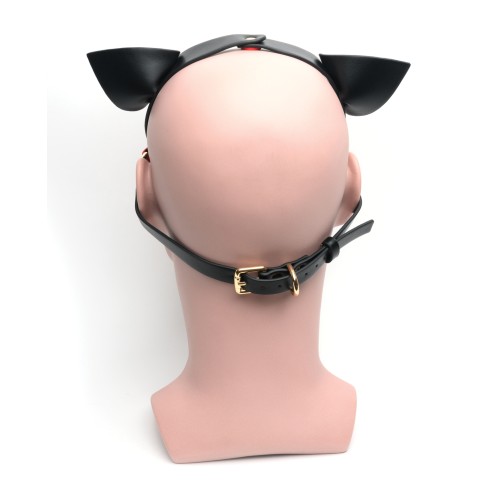 665 Bondage Pup Hood - Black/Red