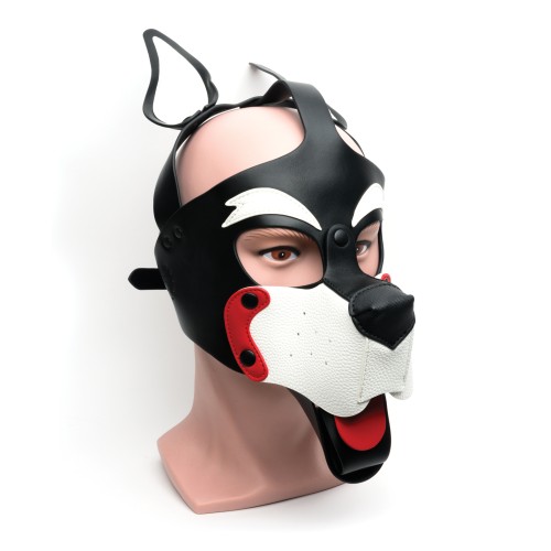 665 Playful Pup Hood - O/S Black/White/Red