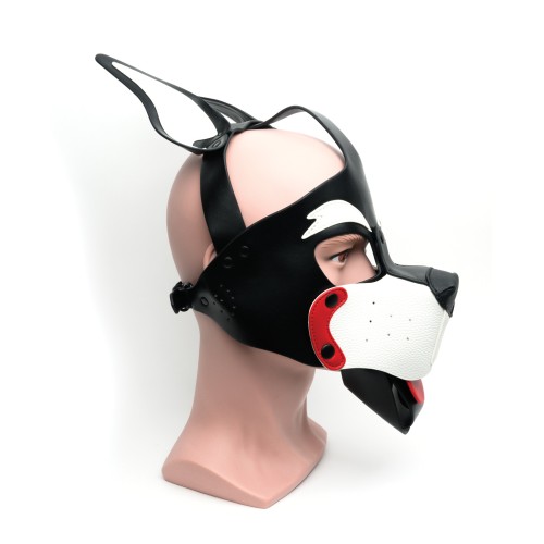 665 Playful Pup Hood - O/S Black/White/Red