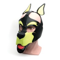 665 Playful Pup Hood - Black/Yellow