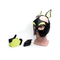 665 Playful Pup Hood - Black/Yellow