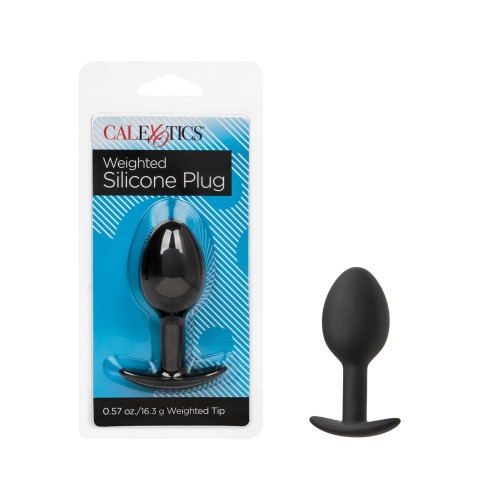 Weighted Silicone Anal Plug Black