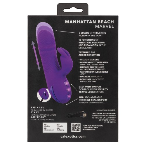 California Dreaming Manhattan Beach Marvel Vibrador - Morado