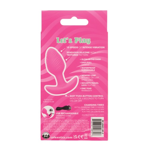 Glow in the Dark Vibrating Butt Plug - Cheeky Pleasure