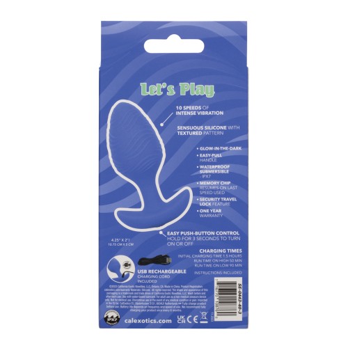 Cheeky Glow in the Dark Vibrating Butt Plug