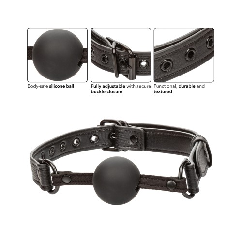 Nocturnal Collection Silicone Ball Gag Black