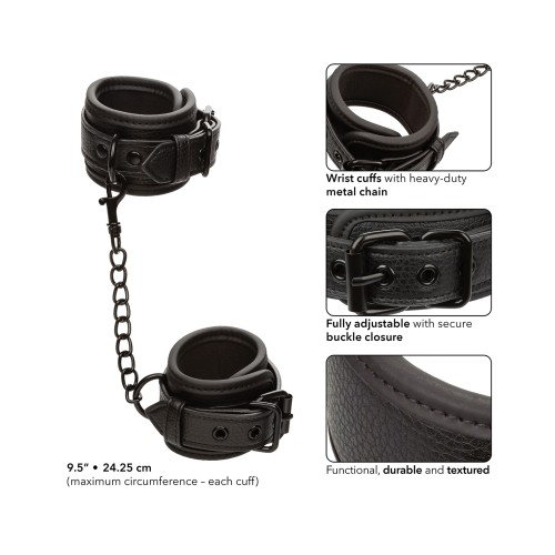 Nocturnal Collection Adjustable Wrist Cuffs - Black