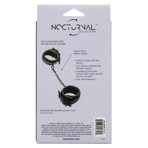 Nocturnal Collection Adjustable Wrist Cuffs - Black