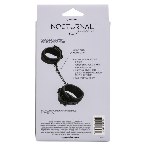 Nocturnal Collection Adjustable Ankle Cuffs Black