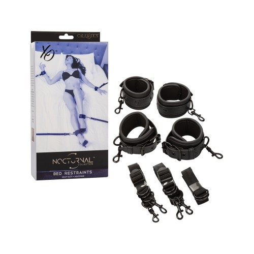 Nocturnal Collection Adjustable Bed Restraints - Black