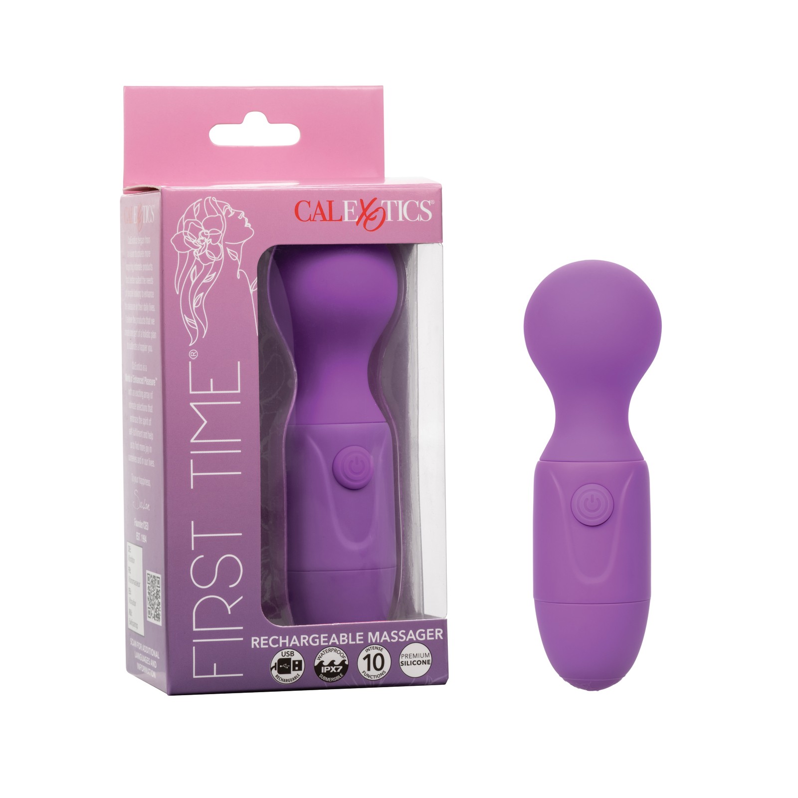 Vibrador Masajeador Recargable First Time - Púrpura