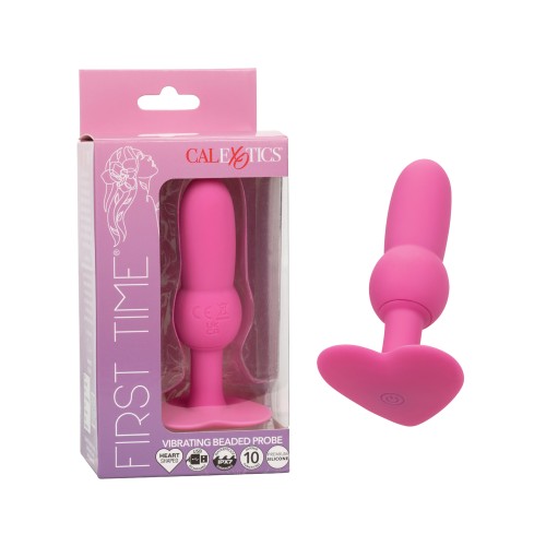 Probe Anal Vibrante con Perlas - Rosa