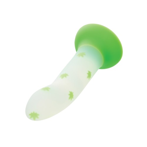 Glow Stick Leaf Glow-in-the-Dark Dildo - Green