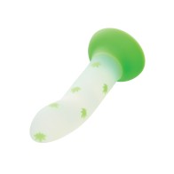 Glow Stick Leaf Glow-in-the-Dark Dildo - Green