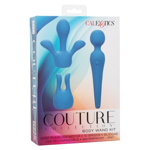 Couture Collection Body Wand Vibrator Kit Blue