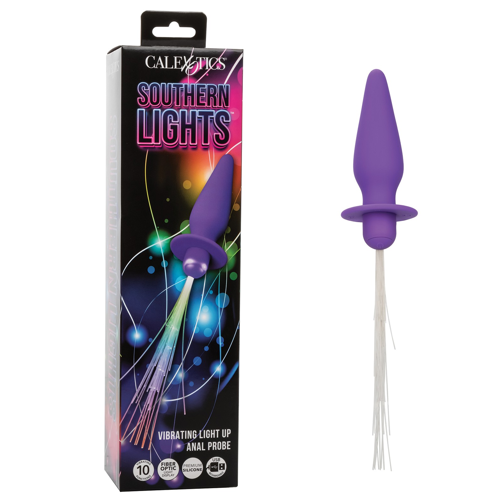 Southern Lights Vibrating Anal Probe with Light-Up Features