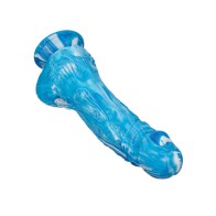 Dildo de Silicona Torcido Amor en Azul