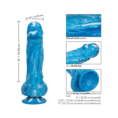 Dildo de Silicona Torcido Amor en Azul