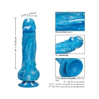 Dildo de Silicona Torcido Amor en Azul