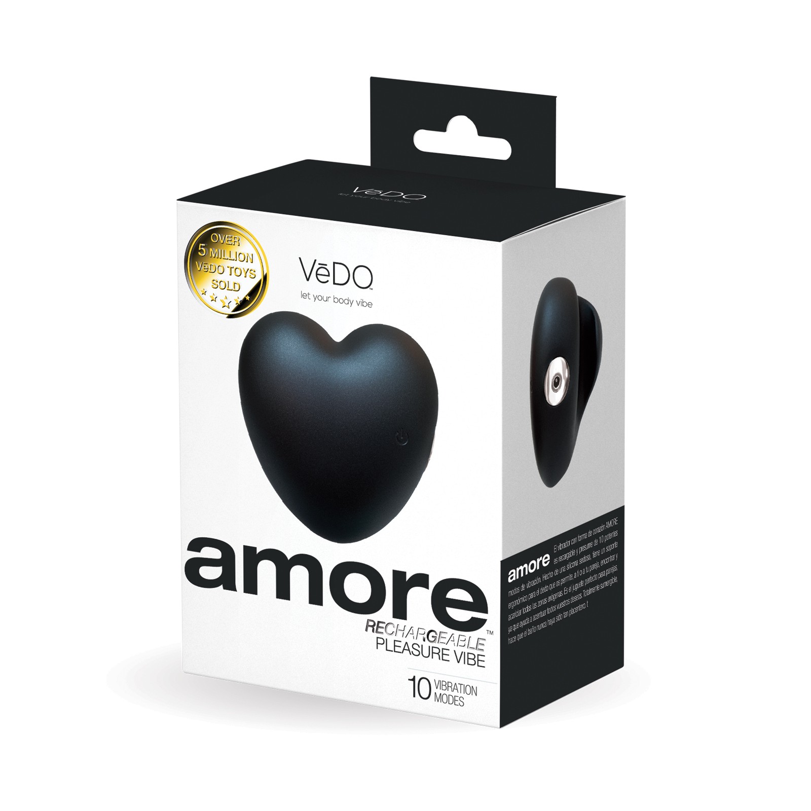 VeDo Amore Vibrador de Placer Recargable Negro