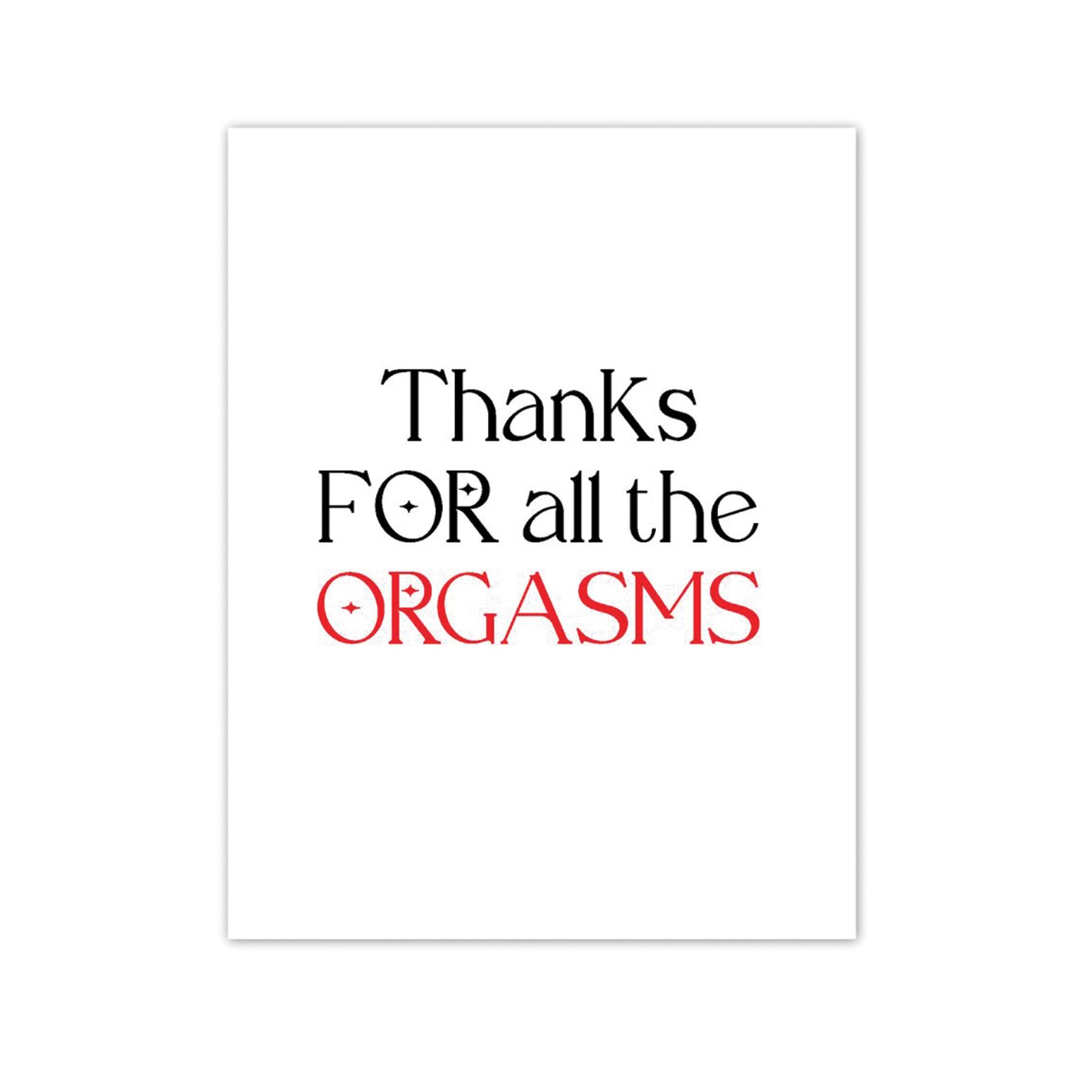 Funny Orgasmic Greeting Card for Lovers