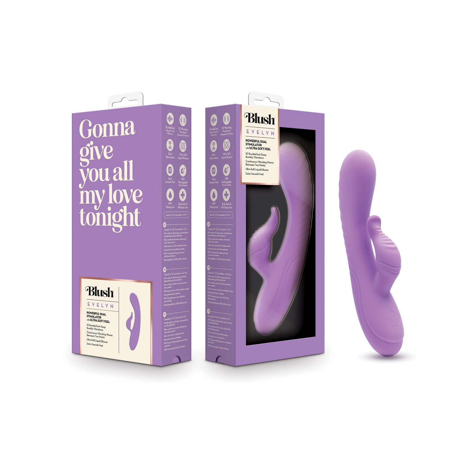 Blush Evelyn Vibrator - Purple Rabbit