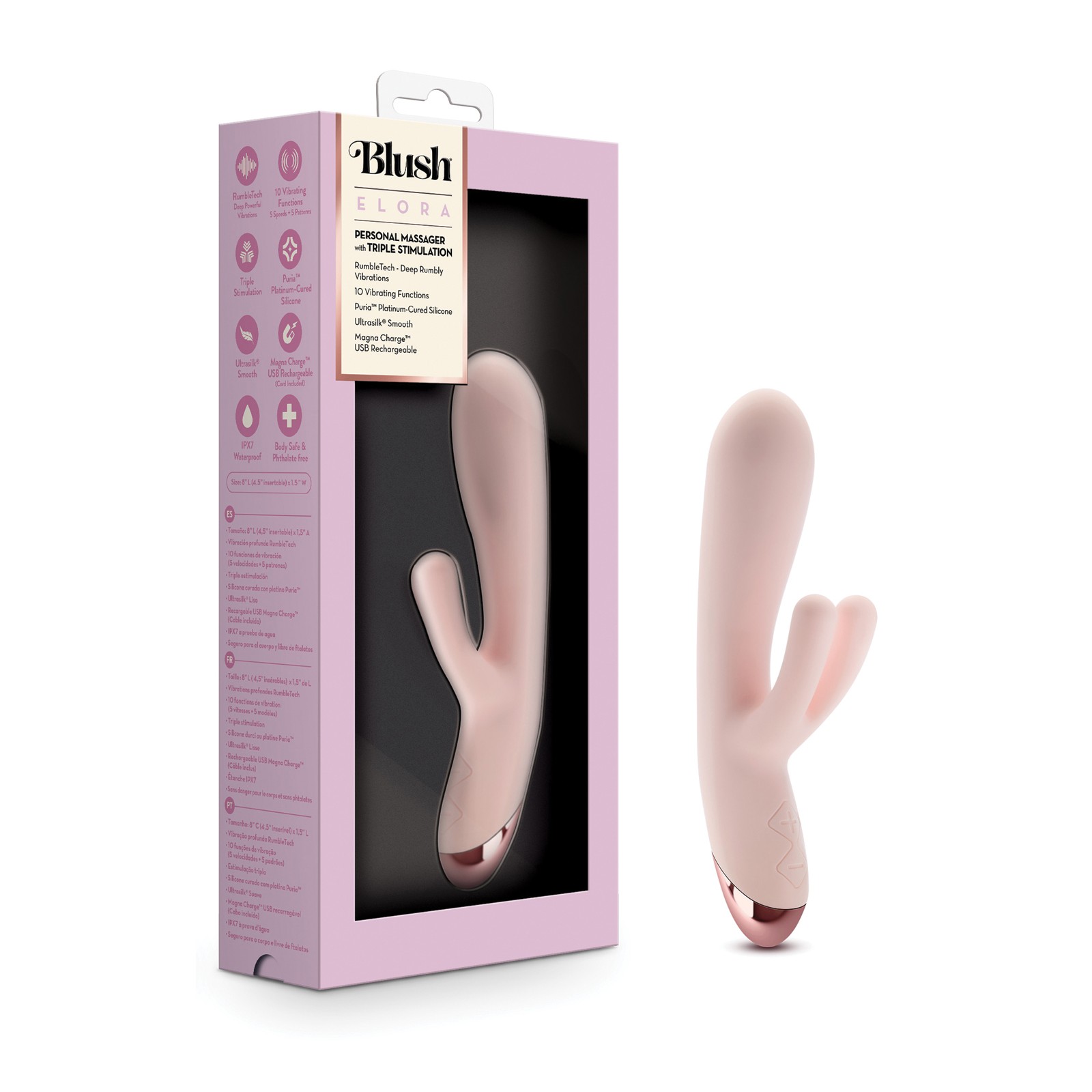 Vibrador Conejo Blush Elora Rosa