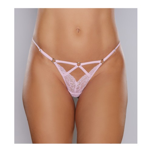 Tanga de Encaje Adore No Molestar Rosa