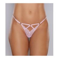 Adore Do Not Disturb Lace Thong Pink