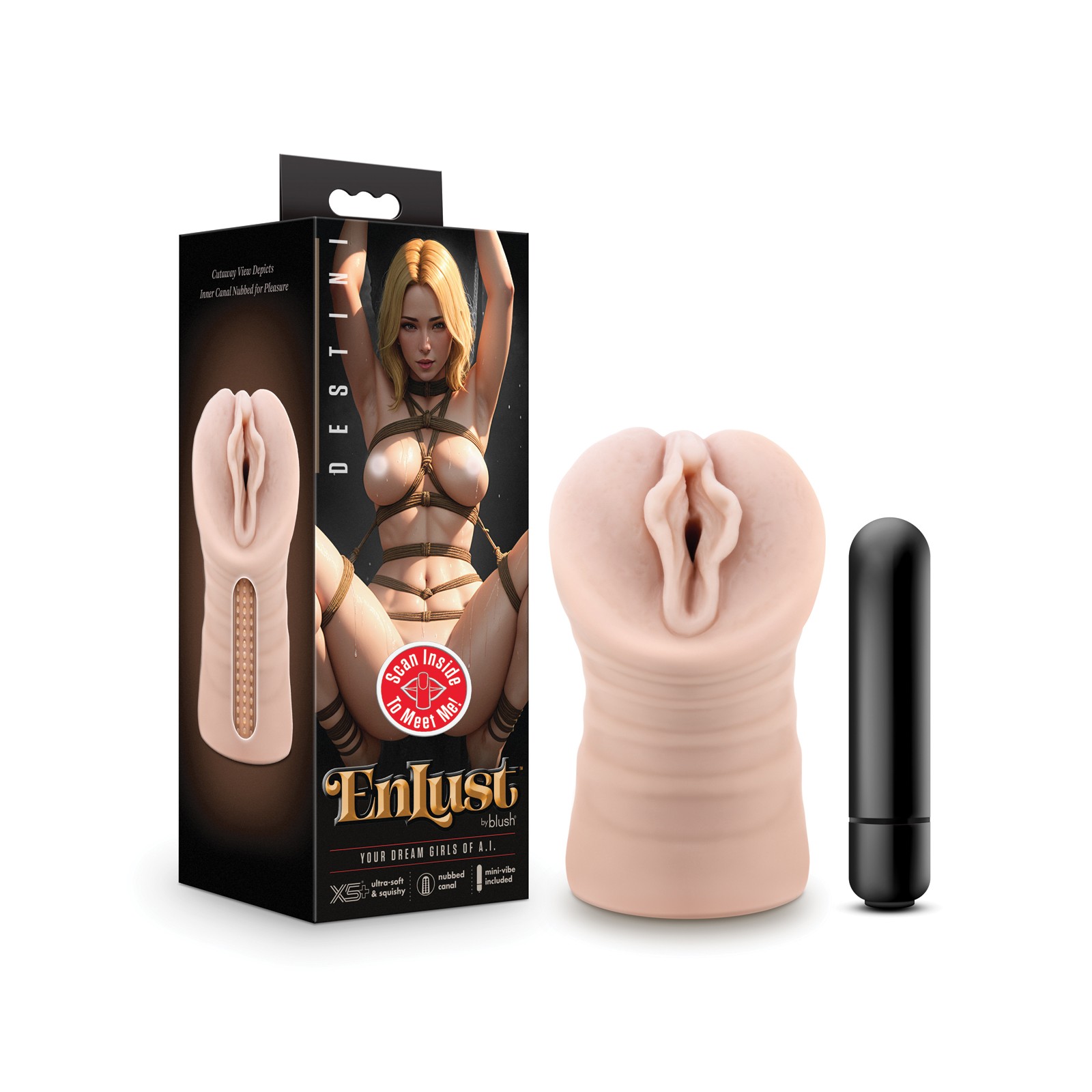 Blush EnLust Pussy Stroker with Vibrating Bullet