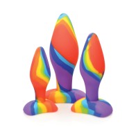 Curve Toys Simply Sweet Rainbow Butt Plug Set