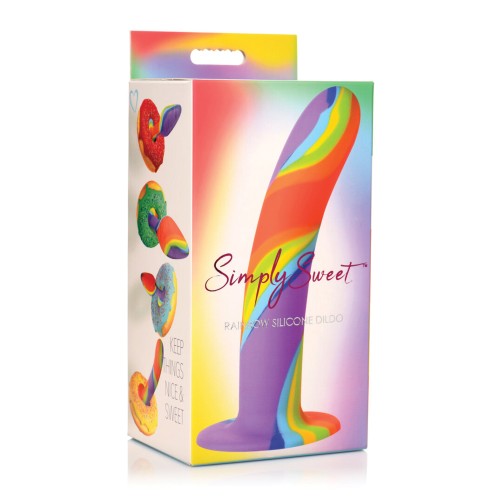 Dildo Silicón Curve Toys Simply Sweet Arcoíris