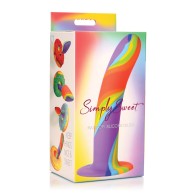 Dildo Silicón Curve Toys Simply Sweet Arcoíris